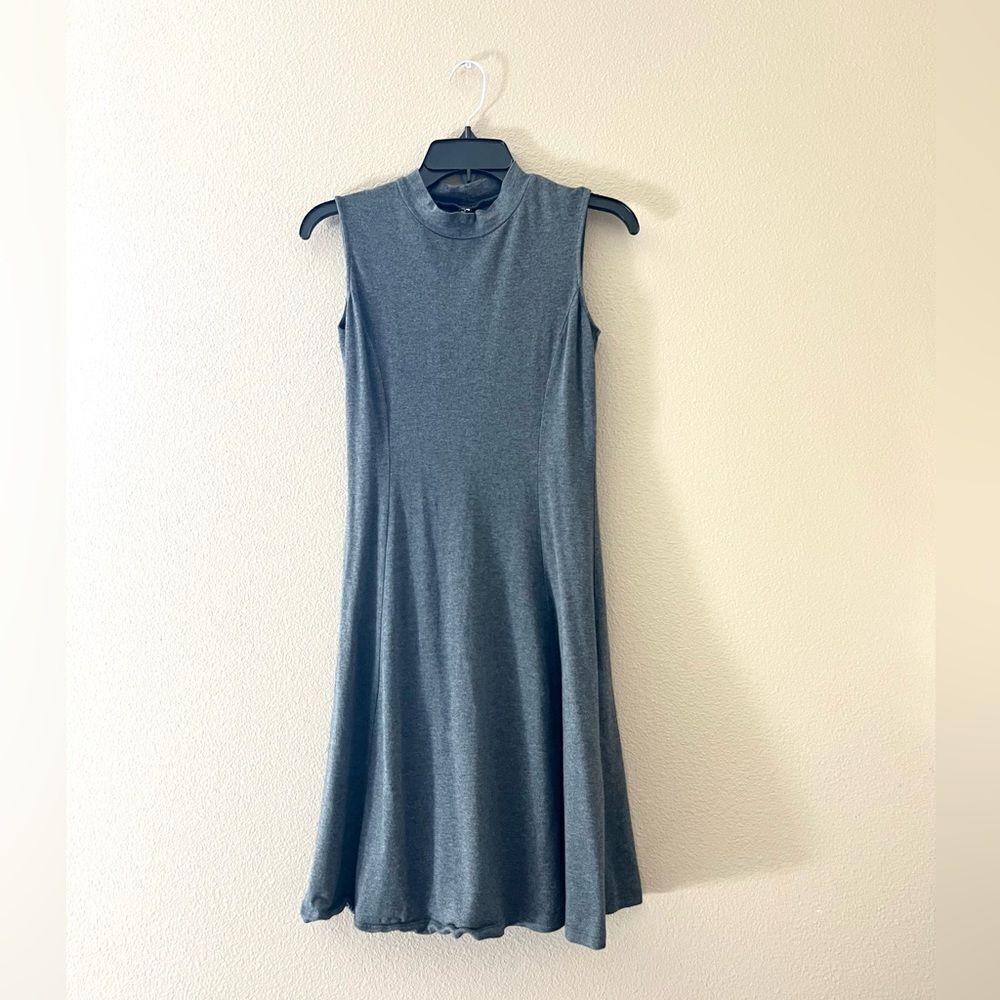 Uniqlo Gray Mock Neck A Line Dress